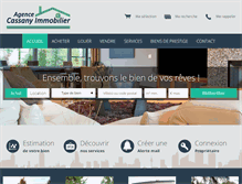 Tablet Screenshot of cassany-immobilier.com